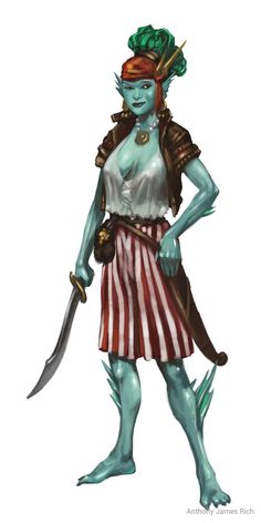 Sail Punk, Dnd Pirate Character Design, Dnd Pirates, Pirate Mermaid, Npc Art, Female Warriors, Pirate Woman, Pirate Life, Dungeons And Dragons Homebrew