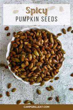 Want an easy fall snack idea? Look no further than this spicy pumpkin seeds recipe, which are perfect for noshing on by the handful or for stirring into homemade Chex mix, or sprinkling over salads and soups. Spicy Pumpkin Seeds, Pumpkin Seeds Recipe, Homemade Chex Mix, Party Snacks Easy, Pumpkin Seed Recipes, Camping Snacks