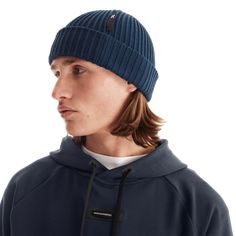 The versatile beanie that goes with anything. Made to lock in heat to keep your head warm and comfortable | On Studio Beanie in Navy. Cold weather, all-day wear, insulating Active Life, Travel. Performance All Day | Recycled Polyester Casual Windproof Beanie For Winter, Casual Windproof Beanie Hat, Casual Windproof Beanie, Casual Warm Beanie For Winter Sports, Casual Hats With Fleece Lining For Winter Sports, Casual Winter Sports Hats With Fleece Lining, Casual Windproof Beanie For Cold Weather, Casual Beanie For Winter Sports, Casual Windproof Hat, One Size Fits Most