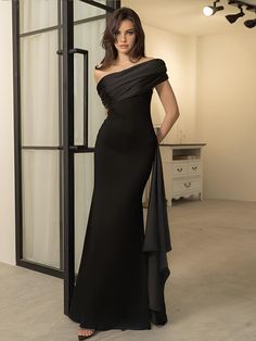 Black Long Dress Elegant, Trumpet Evening Dress, Slim Long Dress, High Waist Maxi Dress, Dresses Formal Elegant, Ankle Length Dress, Black Bridesmaid Dresses, فستان سهرة, Prom Girl