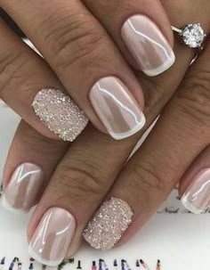 Nails Pictures, Bride Design, Pictures Wedding, Wedding Nail, Bride Nails, Nail Designs Glitter, Design Nail, Bridal Nails, Classy Nails