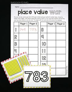 Fun place value game for kids! 2nd Grade Math Centers, Place Value Game, Math 2nd Grade, Place Value Games, Grade 3 Math, Grade 2 Math, Place Value Activities, 4th Grade Math Worksheets, Math Place Value