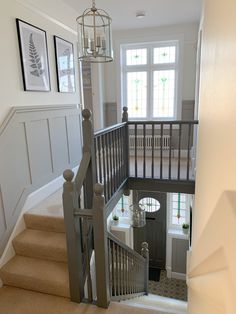 the stairs in this house are made of wood and metal