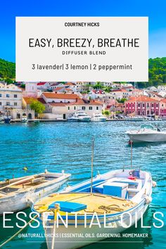 two boats in the water with text overlay that reads easy, breezy, breathe