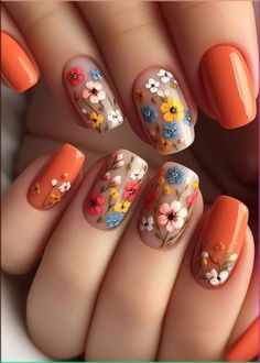 Cherry Blossom Nails Design, Pastel Nail Art, Pink Nail Art Designs, Simple Spring Nails, Thanksgiving Nail Designs, Chic Nail Art, Easter Nail Designs, Cute Spring Nails, Daisy Nails