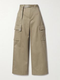 Relaxed yet polished, Sacai's pants are modeled on traditional workwear styles. They're tailored from lightly structured cotton-twill and have cargo pockets on the legs. Adjust the coordinating D-ring belt to your preferred fit. Ring Belt, Sport Swimwear, Exclusive Dress, Workwear Fashion, Sports Suit, Cargo Pants Women, Cargo Trousers, Everyday Wardrobe, D Ring