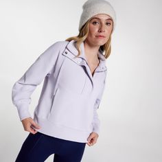 Womens Athletic Outfits, Athletic Apparel, Athletic Outfits, Funnel Neck, Funnel, Kangaroo Pocket, Kangaroo, Ottoman, Lilac