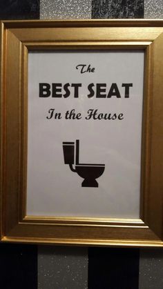 the best seat in the house framed sign