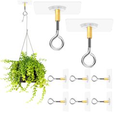 PRICES MAY VARY. What You Will Receive: you will receive 10 pieces of no drill ceiling hooks for hanging plants, the whole length is about 50 mm/ 1.97 inches, the size of adhesive sheets is about 6 x 6 cm/ 2.36 x 2.36 inches, portable and lightweight, saving your space, please do not use them on rough walls Easy to Install: no nails, no drilling, no screws or glue, wipe the wall clean, peel off the protective film, stick to the wall, drain the air inside and use it directly, please wipe the wall Renter Friendly Hanging Plants, How To Hang Plants From Ceiling No Holes, No Drill Plant Hanging, Hang Plants From Ceiling Without Holes, Hanging Plants Without Drilling Holes, Renter Friendly Plant Hanging, Ceiling Mounted Plant Hanger, Rent Friendly Plant Hanging, Hang Plants From Ceiling