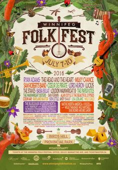 an advertisement for the folk fest