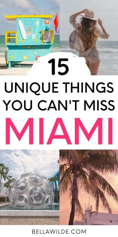 the top ten things you can't miss in miami, with text overlaying it