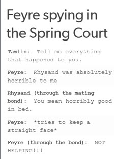 the text is written in black and white, which reads feyrre typing in the spring court