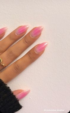 Spring Pink Nails 💗 #pinkaesthetics #nails #naildesign Thailand Nails, Vacation Nails Summer, Pink Almond Nails, Wave Nails, Hot Pink Nails, Summery Nails, Minimal Nails, Short Acrylic Nails Designs, Hair Skin Nails