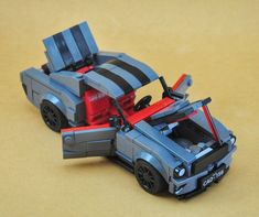 the toy car is made out of legos