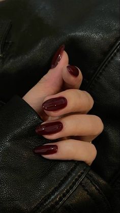 Red Summer Nails, Dark Red Nails, Wine Nails, Maroon Nails, Cherry Wine, Cherry Nails, Red Nail Polish