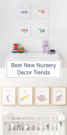 Best New Nursery Decor Trends. Images of pastel nurseries and wall art. Bright Nursery Decor, Popular Color Schemes, Bright Nursery, Colorful Nursery, Lavender Decor, Animal Themes, Nursery Trends, Maximalist Style, Maximalist Design