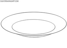 a drawing of a plate on a white background with the words easy drawing com above it