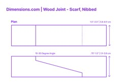 A nibbed scarf joint is a specialized variation of the scarf joint, featuring interlocking profiles and a squared "nib" or protrusion at one end. This unique design enhances the joint's mechanical interlock and alignment during assembly. Downloads online #joinery #joints #wood #carpentry #construction Timber Joints, Economics, Acting