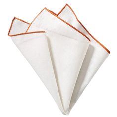 White 100% Linen Burnt Orange Hand Rolled Edges Approx. 13" x 13" Square Elevate your style with our White Linen Pocket Square with Burnt Orange Hand Rolled Edges. Crafted of 100% linen, this pocket square exudes elegance and sophistication. The subtle burnt orange border adds a touch of flair, creating a unique origami flower shape when it peeks out of your pocket. Perfect for summer weddings and formal events, this pocket square is designed to keep you cool and stylish. The light and airy linen fabric ensures comfort, while the hand-rolled edges showcase the meticulous craftsmanship that goes into every piece. Measuring at 13" x 13", this pocket square is the ideal size for achieving a polished look without overwhelming your ensemble. Whether you're dre White 100% Linen Burnt Orange Hand Unique Origami, Origami Flowers, Summer Weddings, Hand Roll, Polished Look, Pocket Square, Flower Shape, White Linen, Burnt Orange