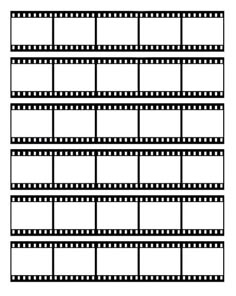 the film strip pattern is shown in black and white, with no lines on it