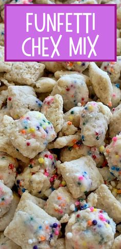 funfetti chex mix is the perfect treat for any party