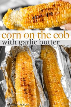 grilled corn on the cob with garlic butter