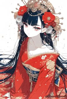 Chinese Drawings, Geisha Art, Anime Outfits, Anime Movies, Cute Cartoon Wallpapers, Cute Anime Character