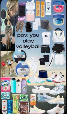 a collage of various items that include shoes, clothing and other things