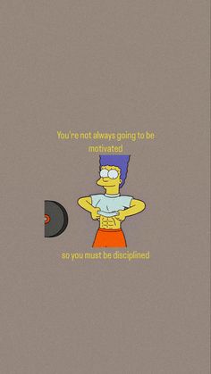 the simpsons character is holding his hands behind his head and looking at an old record