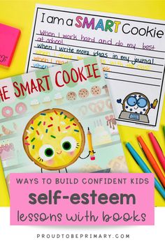 the smart cookie worksheet is shown with colored pencils and crayons