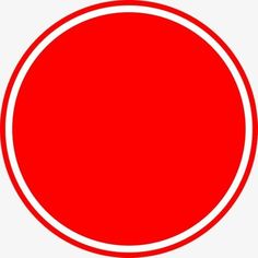 a red circle on a white background