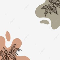 an abstract background with leaves on the left and right side of the image in brown tones