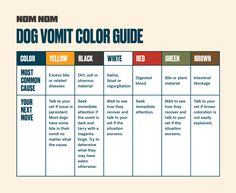 the dog vomt color guide