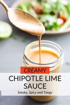 A spoonful of creamy chipotle lime sauce drizzling into a mason jar. Southwest Sauce Subway, Subway Chipotle Sauce, Southwest Sauce Recipe, Santa Fe Sauce, Taco Bell Chipotle Sauce, Creamy Chipotle Sauce Recipe, Chipotle Southwest Sauce, Cayenne Pepper Recipes, Chipotle Sauce Recipe