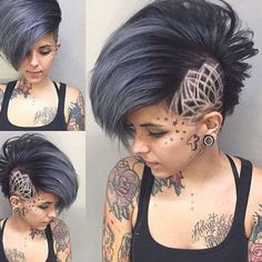 Undercut Hair Designs, Side Shaved, Shaved Side Hairstyles, Side Hairstyles, Haircut Designs, Shaved Sides