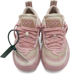 Off-White 1000 Odsy Leather & Mesh Sneakers Women's Shoes Size 8 Pink Low-top paneled mesh, buffed leather, and suede sneakers color-blocked in beige and pink.  Lace-up closure  Signature zip-tie in green at single side  Rubberized logo patch at padded tongue  Padded collar   Logo-woven webbing pull-loop at heel collar  Signature graphic appliqué at outer side · Textured rubber midsole  Cleat-style rubber outsole Supplier  color: Beige/Pink All items priced $500 and up will be shipped thru USPS Priority Mail shipping with signature required at my expense. If this doesn’t work for you and you won’t be at the shipping address to receive it, please contact me first before buying. Thank you. “Comes from smoke-free and pet-free home.” Color Disclaimer: We do our best to show the images as accur Off White Clothing, Beige And Pink, Mesh Sneakers, Zip Ties, Suede Sneakers, White Beige, Black Mesh, Pink Lace, Luxury Streetwear