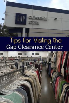 the gap clearance center is filled with clothes