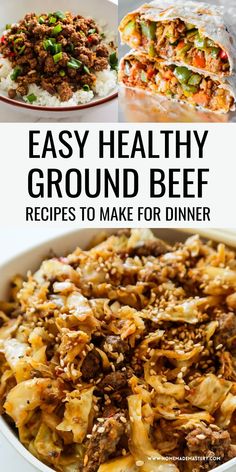 14 Healthy Ground Beef Recipes For dinner - Homemade Mastery Easy Healthy Dinner Hamburger Meat, Simple Healthy Meals With Ground Beef, Ground Chuck Recipes Healthy, Healthy Foods With Ground Beef, Healthy Red Meat Meals, Healthy Dinner Ideas Hamburger Meat, Healthy Food With Hamburger Meat, Healthy Ground Recipes Beef, What’s For Dinner Ground Beef