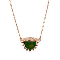 Large or small 14k solid yellow or rose gold, Intuitive Third Eye necklace + malachite. Framed with full-cut genuine conflict-free black and white diamonds attached to a 16-19” solid 14k gold bar chain. "I see you in richness and health.” For your consideration: All of our gemstones are hand chosen and may vary slightly in color, cut, texture, shade, and tone. Each piece is made to order with love and intent, please allow up to two weeks for fulfillment before shipping. Malachite Necklace, Small Necklace, Large Necklace, Eye Design, Gold Bar, Eye Necklace, Precious Gemstones, Conflict Free Diamonds, White Diamonds