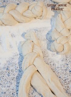 the dough is braided and ready to be baked