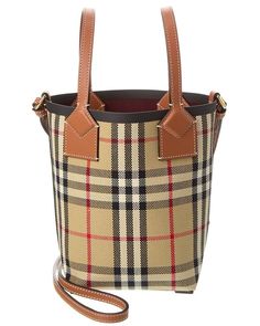 #ad Great shopping ideas for Burberry London Mini Check Canvas & Leather Tote Women's Beige, Fashion Bags Gabardine Fabric, Modern Monogram, Burberry Classic, Mini Bucket Bag, Canvas Leather Tote, Mini Bucket, Mini Bucket Bags, Burberry London, Burberry Bag