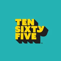 the logo for ten sixty five, which is featured in yellow and black on a blue background