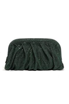 Make a statement with our Crystal Accented Ruched Clutch. The chic ruched design and crystal embellishments create a stylish and sophisticated accessory, perfect for adding a touch of glamour to your evening ensemble. Crystal Embellishment, The Chic, Embellishments