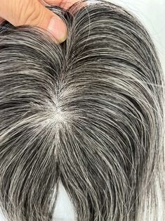 Toppers Hair Salt and Pepper Hair Piece - Etsy Salt And Pepper Hair Toppers, Grey Hair Topper, Grey Hair Pieces, Pepper Hair, Silver White Hair, Clip In Hair Pieces, Salt And Pepper Hair, Center Part, Hair Topper