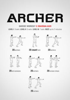 a poster with instructions on how to do an arm exercise for the body and shoulders