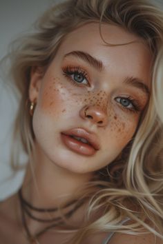 Experience radiant renewal with these spring makeup inspiration ideas, highlighting fresh, glowing skin, soft pastels, and subtle shimmer for a youthful and luminous look. White Freckles Makeup, White Freckles, Cottagecore Makeup, Simple Makeup Ideas, Makeup Freckles, Indian Makeup Looks, Freckles Makeup, Simple Makeup Tips