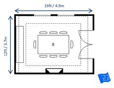 a floor plan for a living room and kitchen