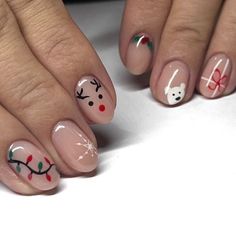 Seasonal Nails, Blue Nail, Dipped Nails, Xmas Nails, Christmas Nail Designs