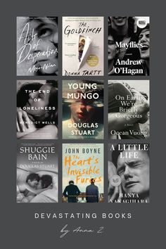 the covers of several novels in black and white