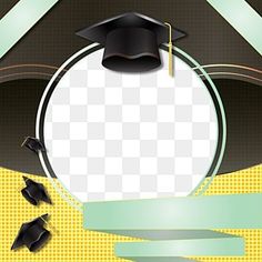 graduation cap and gown with ribbon on yellow background png clipart free for personal use